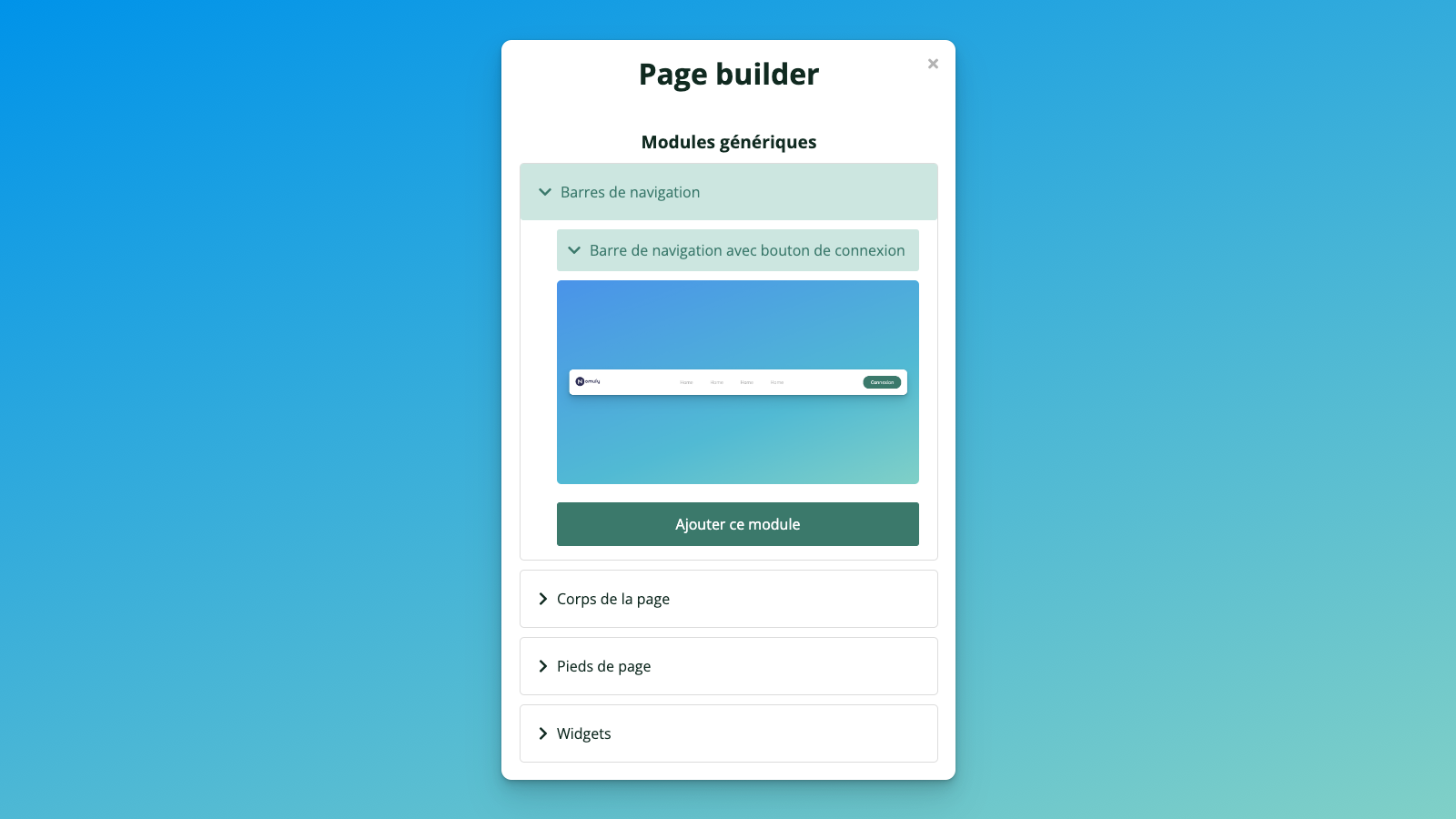 Ajout d'une barre de navigation