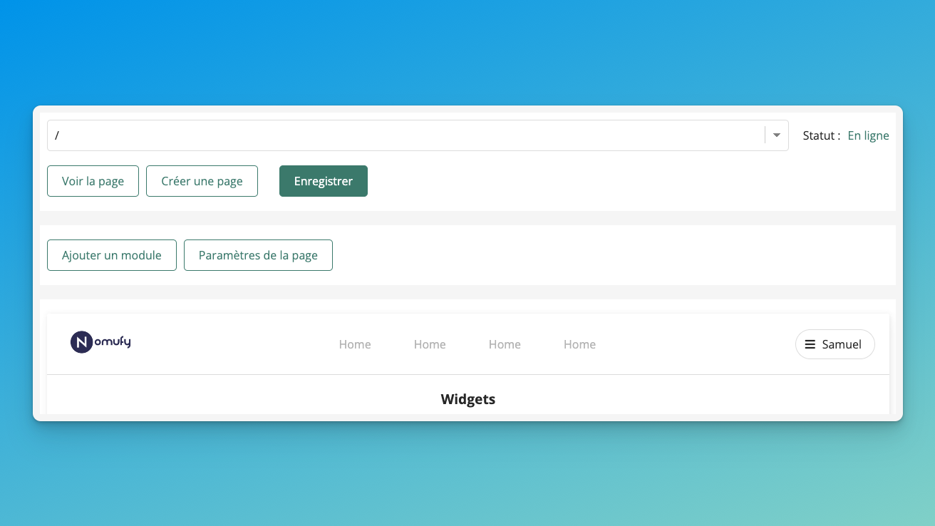 Vue de la zone 3 avec la barre de navigation